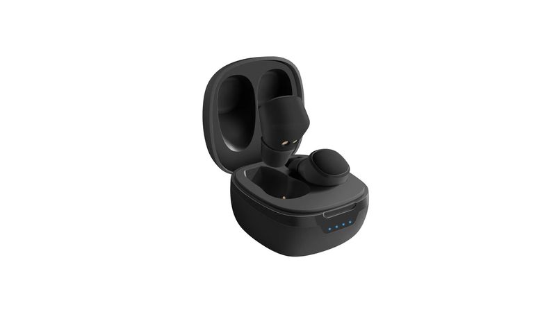 Mini aud fonos Bluetooth FreePods True Wireless negros STE AUD 7550NE