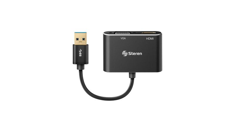 Adaptador USB 3.0 a HDMI / VGA Steren Tienda en Línea